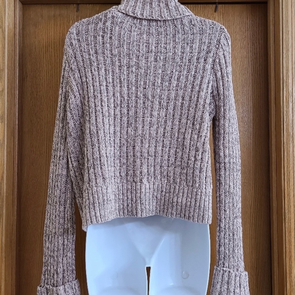 Pink marled FP turtleneck crop - Picture 2 of 4
